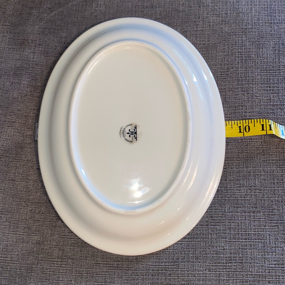 Rare Homer Laughlin Black Checkers 11.5” Oval Platter with no chips or cracks - Picture 6 of 6